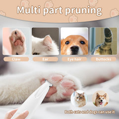 QNHMPW cordless rechargeable paw trimmer for convenient grooming anytime.