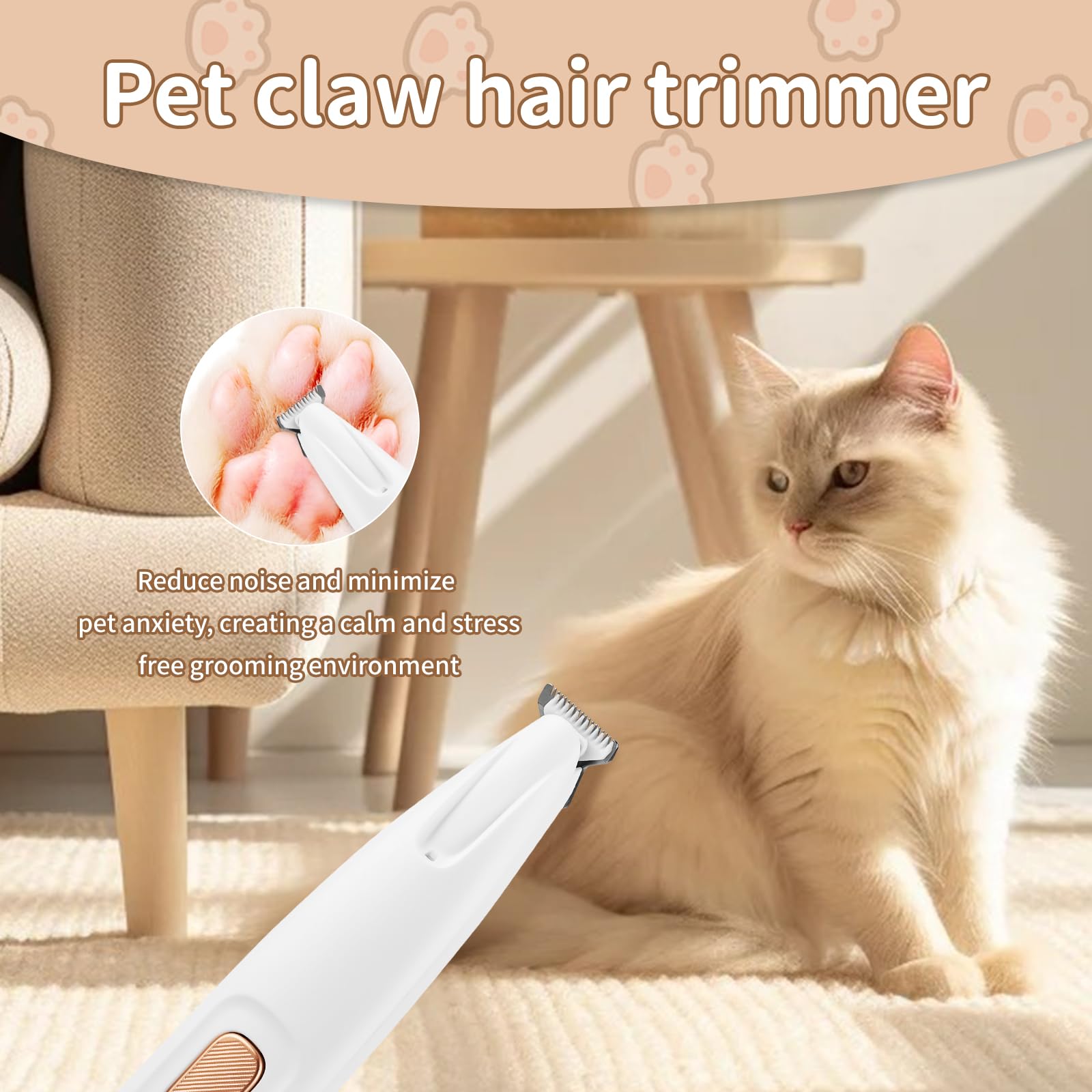 QNHMPW 18mm stainless blade increases trimming reach for efficient care.
