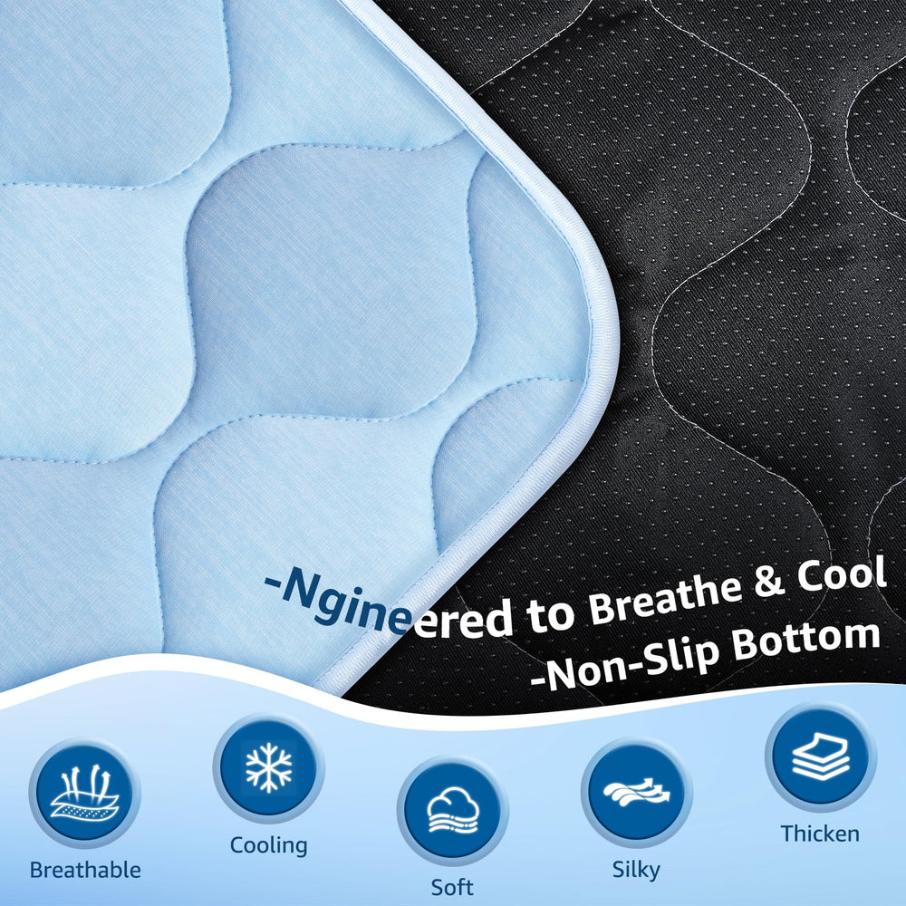 Non-slip bottom helps the mat stay in place on smooth floors.