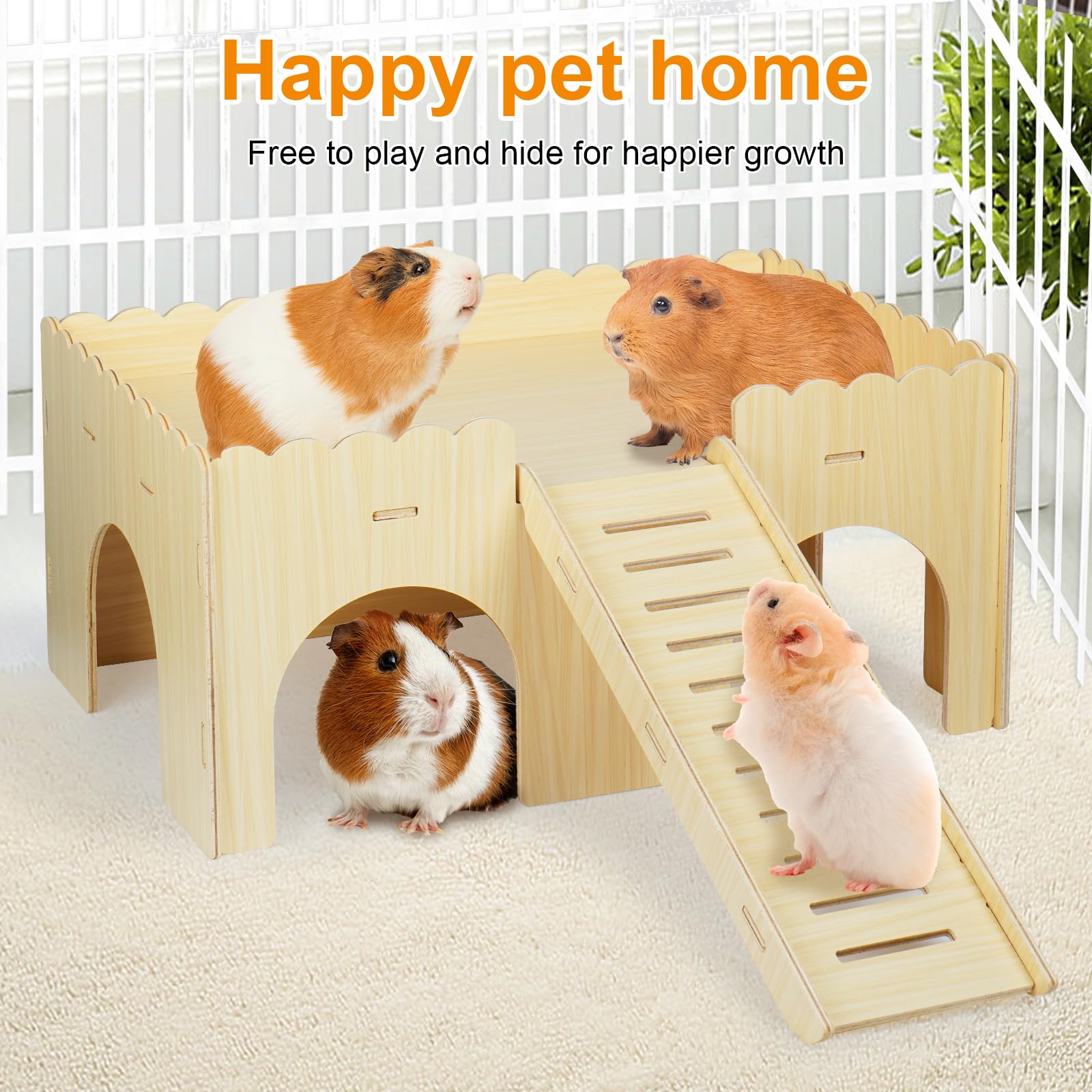 Qorviana guinea pig habitat dimensions 15x10x7 inches for compact spaces