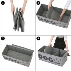 Dual side handles help move a full Qozary storage box.