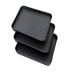 QPEY Boot Mat Tray front view shows three-pack setup for organized entryways.