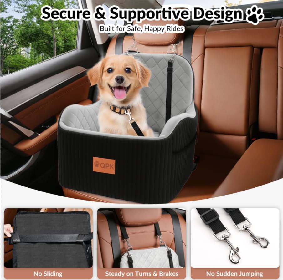 QPK Booster Seat with safety leash and secure strap system