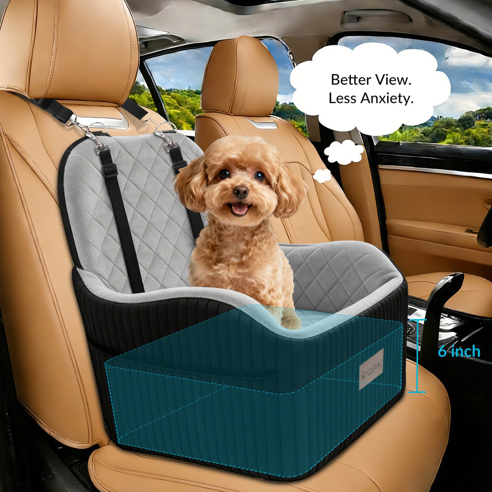 QPK Dog booster seat soft quilted cushion and foam support