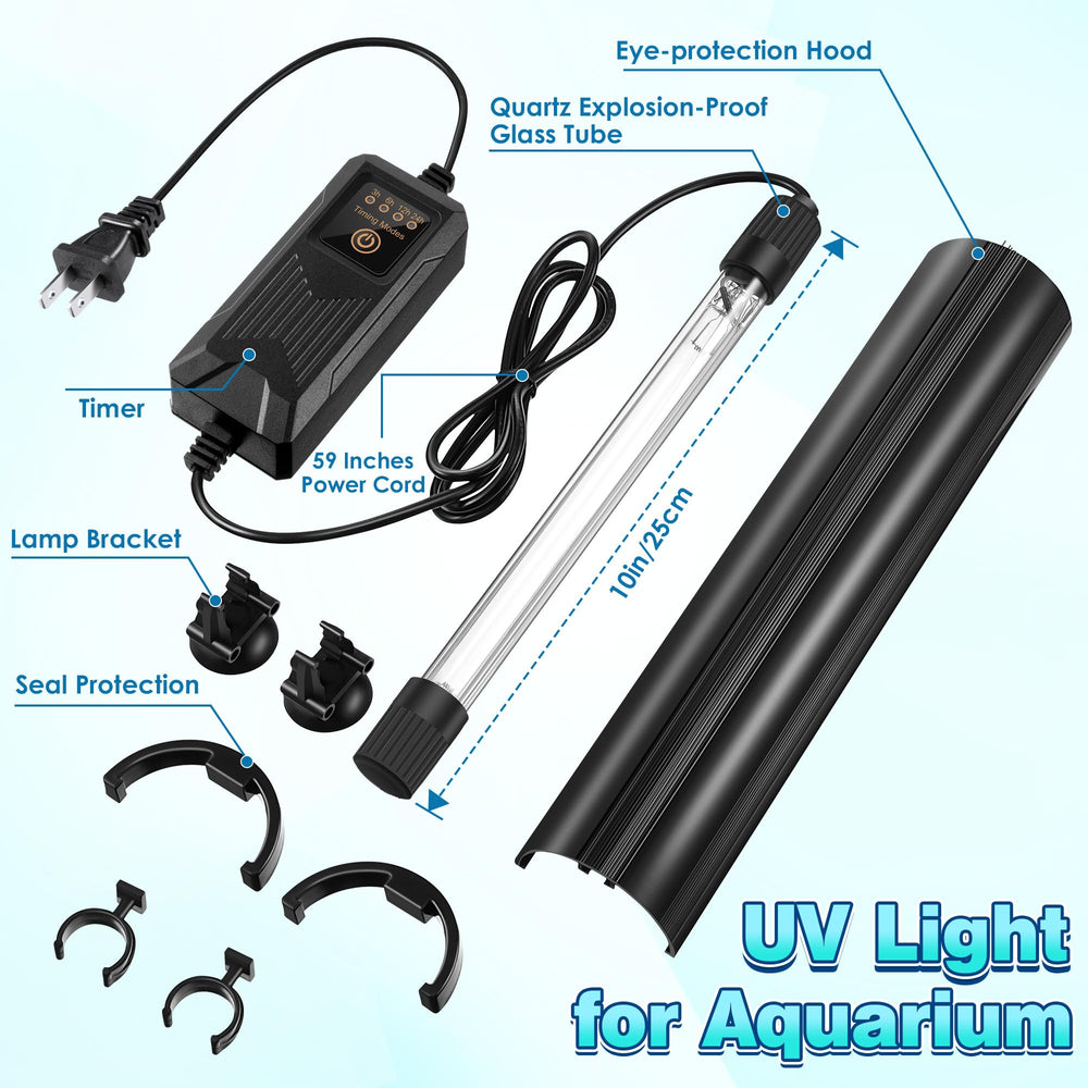 Qualirey UV light hood safeguards eyes and skin during setup.