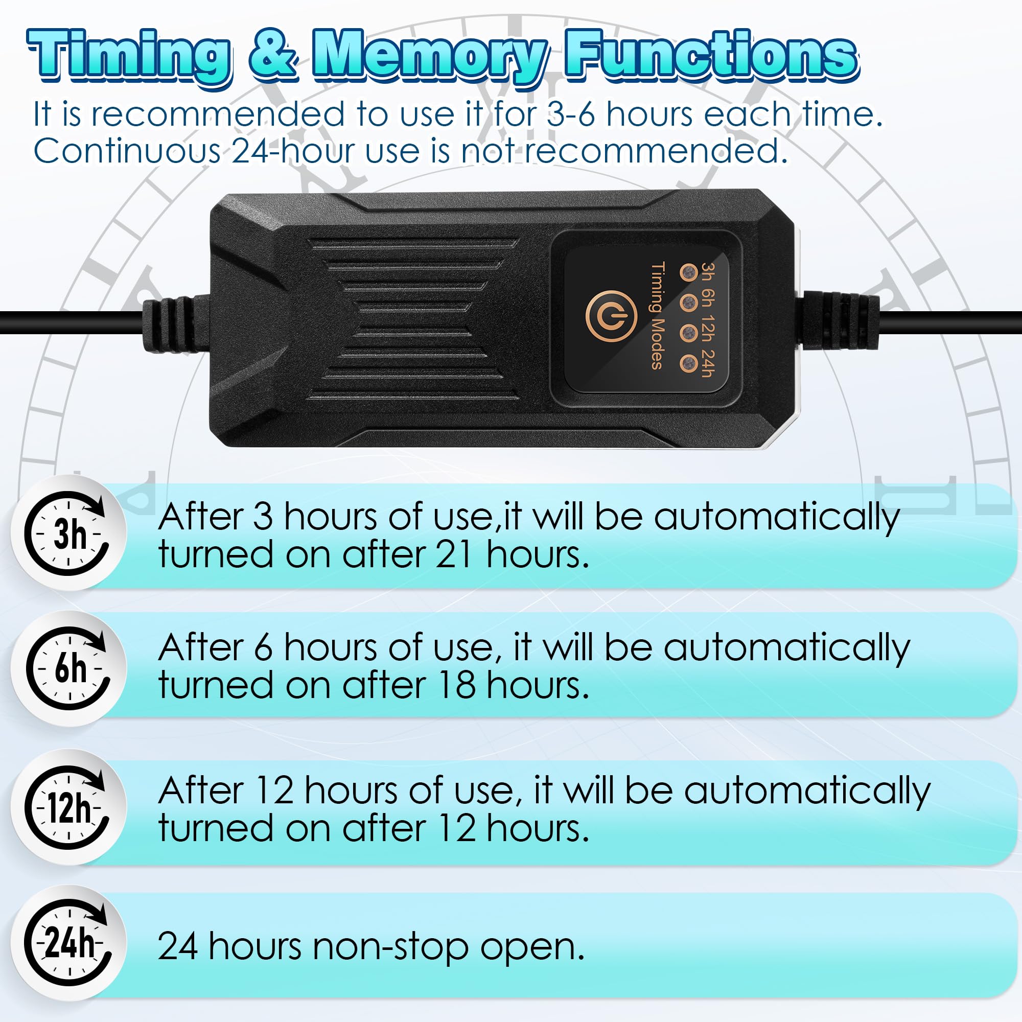Qualirey UV timer function enables auto on/off for simple maintenance.