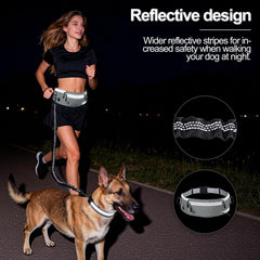 QUAN DUO DUO shock-absorbing bungee cushions sudden pulls for smoother runs.