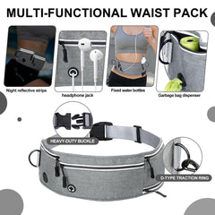 QUAN DUO DUO waist-leash shows secure fit for runners.