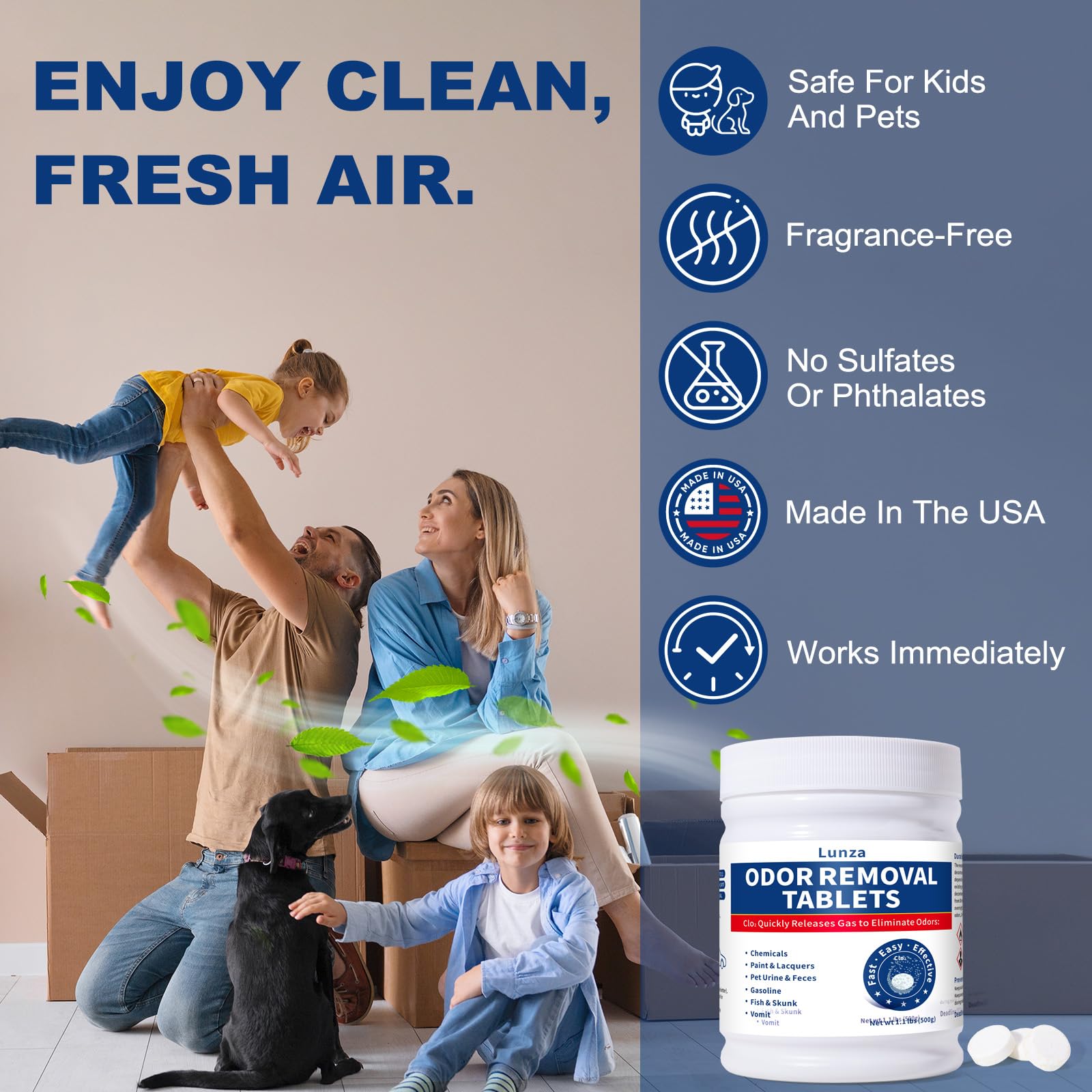 QUBIT rental space odor removal for fresh, neutral air