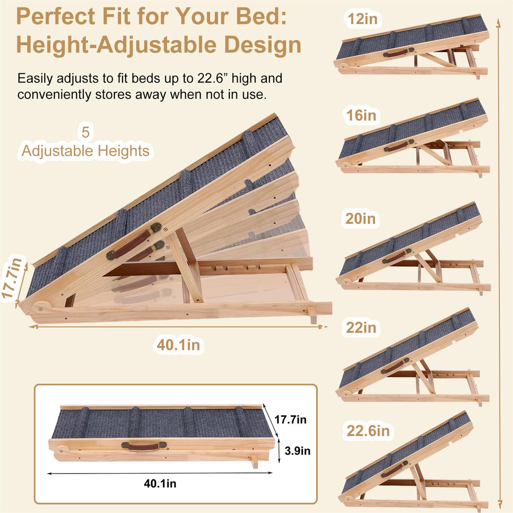 QUCHRYO adjustable-height ramp folds to store compactly.