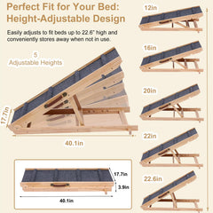 QUCHRYO adjustable-height ramp folds to store compactly.