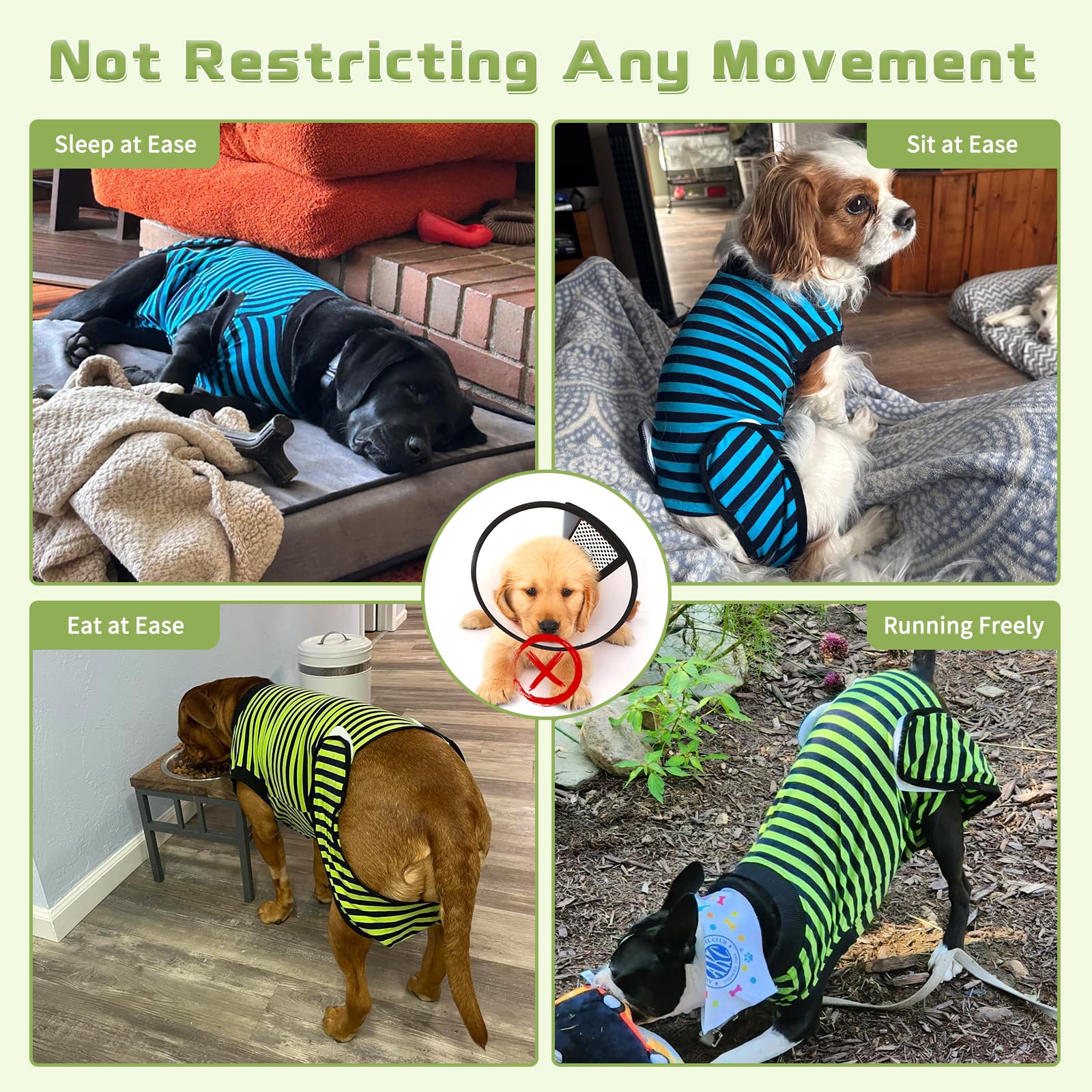 QUEARN recovery suit under-belly pocket allows diaper or pad placement.