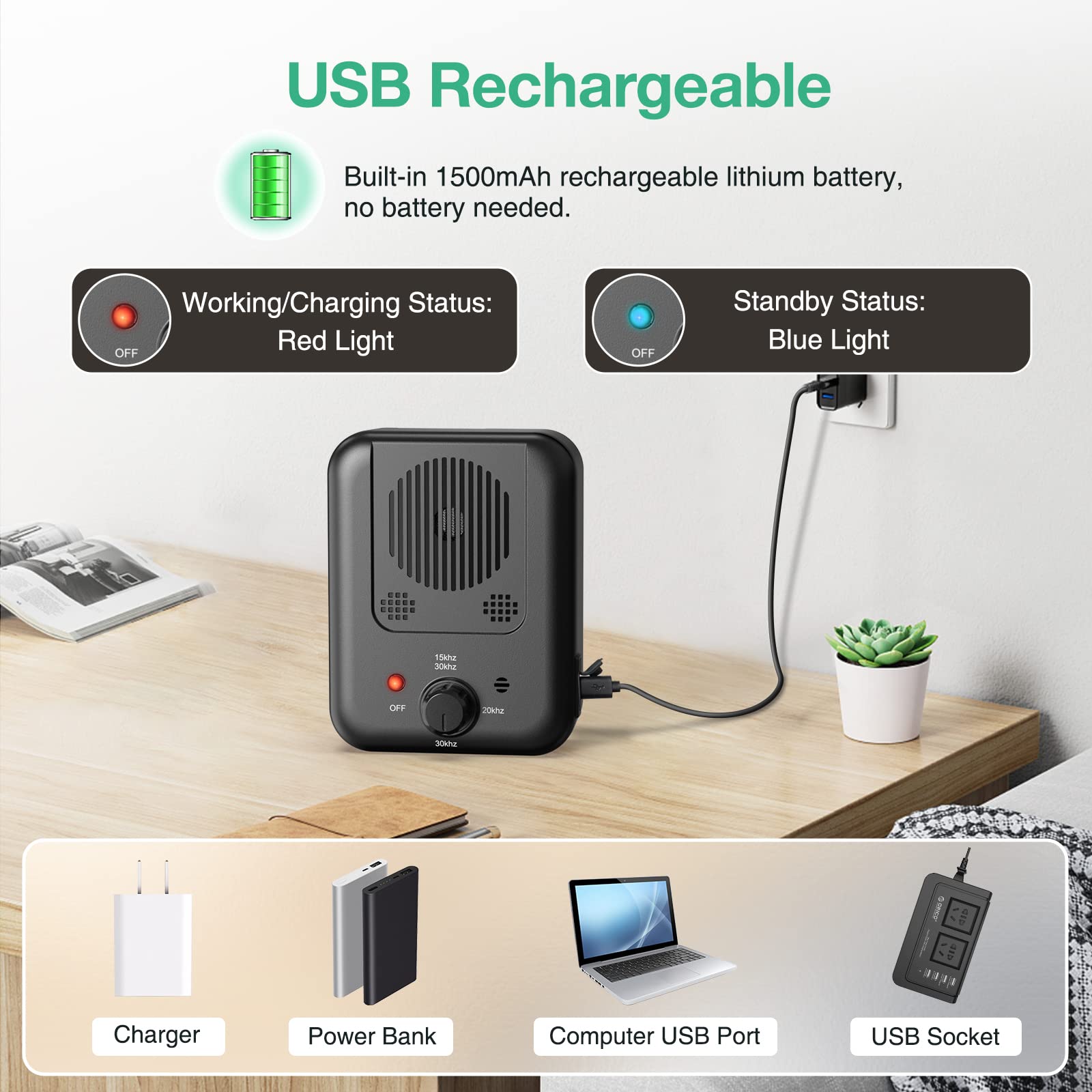 Queenmew device battery life illustration shows up to 30 days