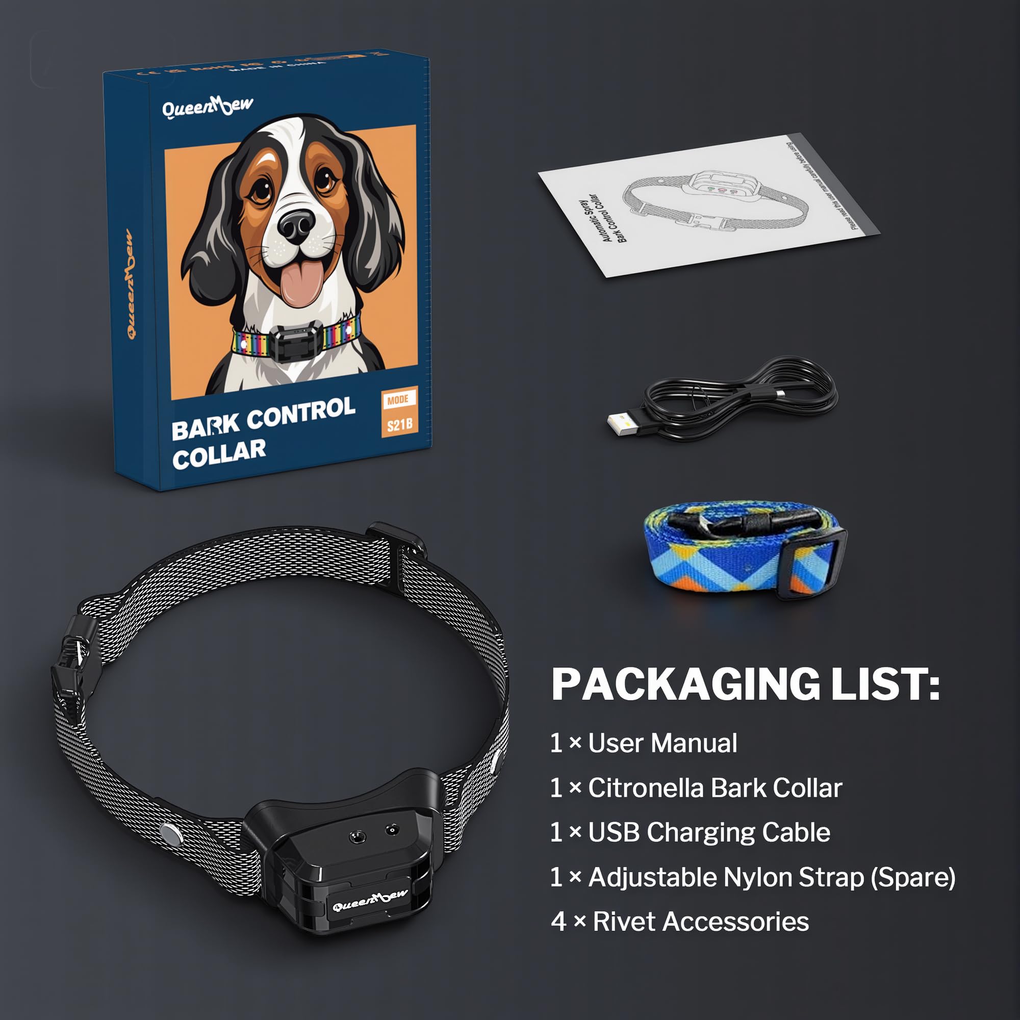 Queenmew size-inclusive fit with two straps suits small to large dogs safely.