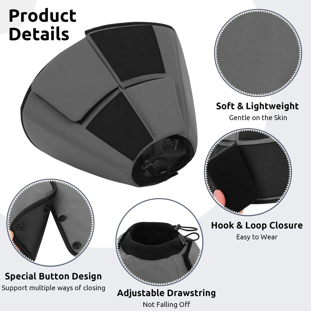 Queenmore cone XL shows protective design to prevent licking and scratching.