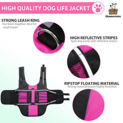 Queenmore life jacket features easy closures for simple on and off