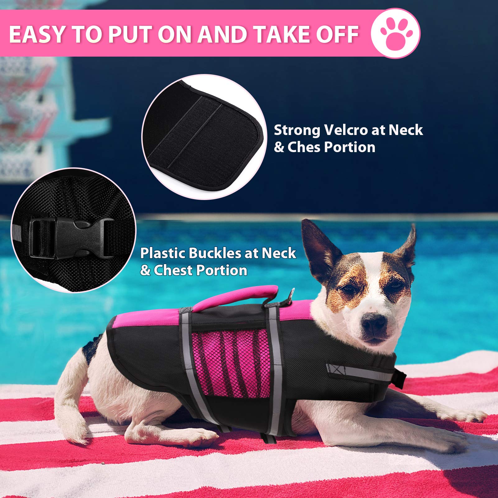 Queenmore life jacket reflective straps improve visibility in low light