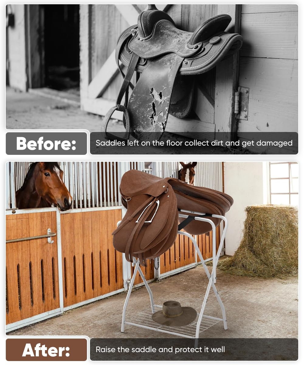 Queension multi-functional organizer holds blankets, tack, and grooming supplies
