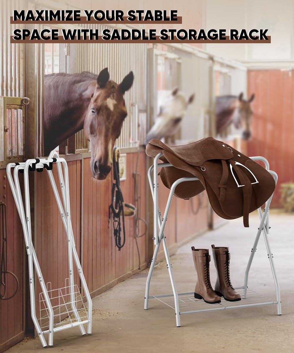 Queension portable saddle rack adapts to travel and versatile use