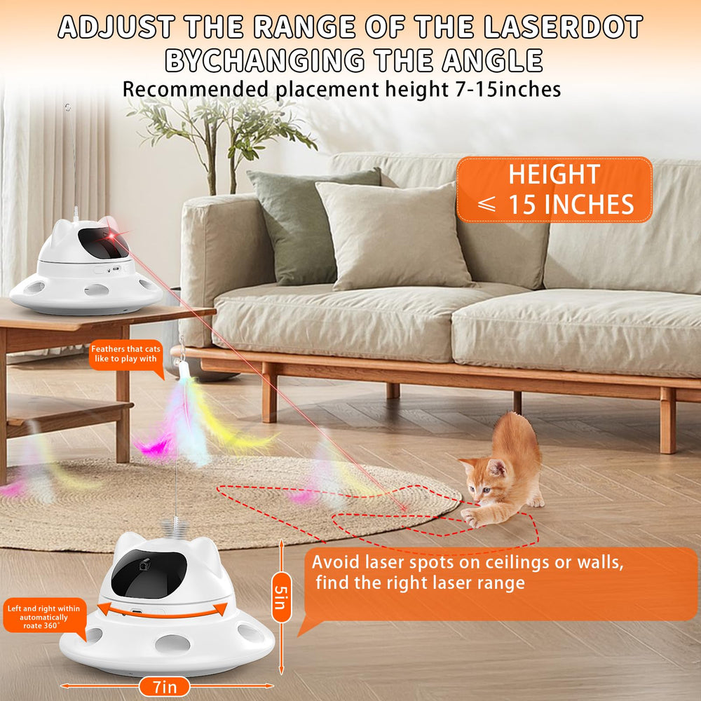 QUEOPFU cat laser toy includes handheld laser for extended sessions.