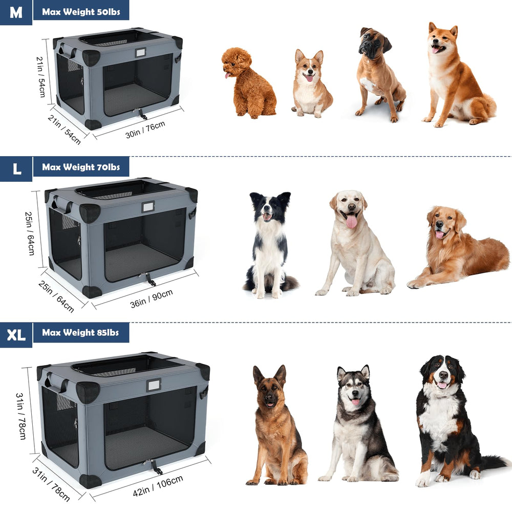 Three-door QUIBBLICK crate design for flexible access from multiple sides.