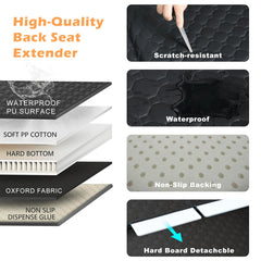 QUIBBLICK anti-slip bottom keeps the cover in place during sudden stops