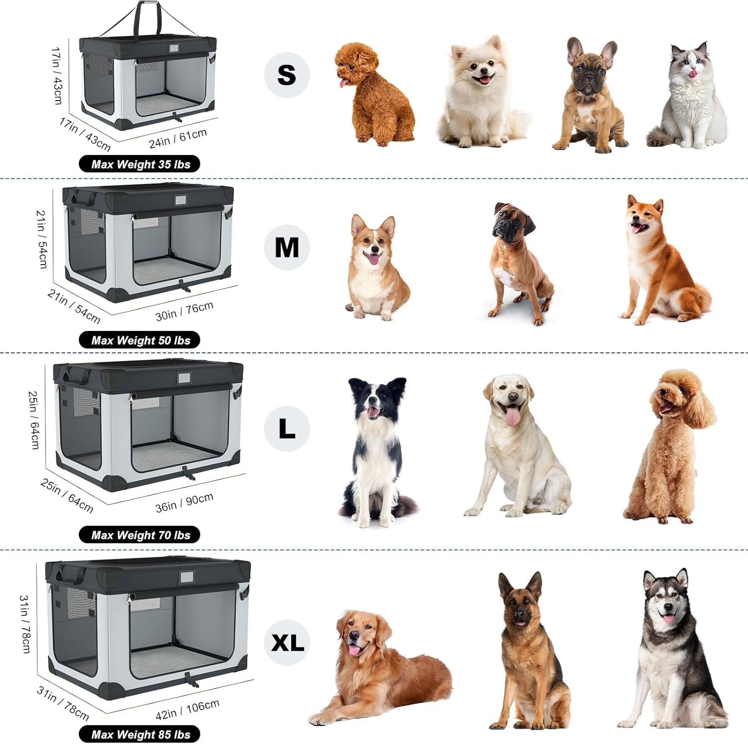 QUIBBLICK side-pocket storage keeps leashes and treats within easy reach.