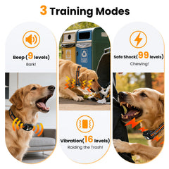 Quibre bark detection sensor close-up for responsive feedback during walks.