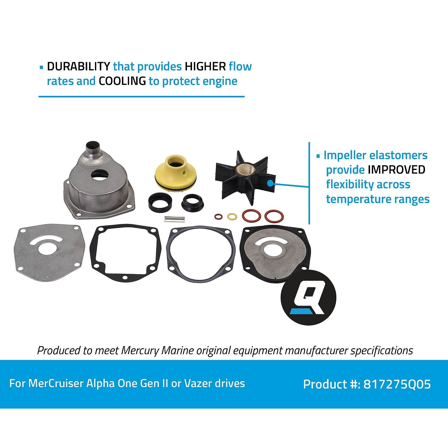 Quicksilver MerCruiser Alpha One Gen II compatibility for OEM-style repair.