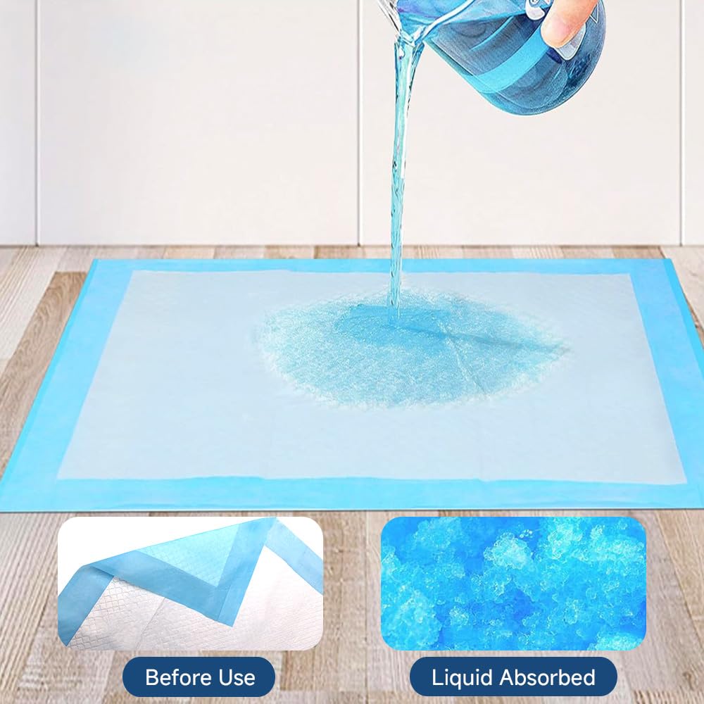 Quilocare ultra-absorbent 6-layer pad design close-up highlighting gel formation.