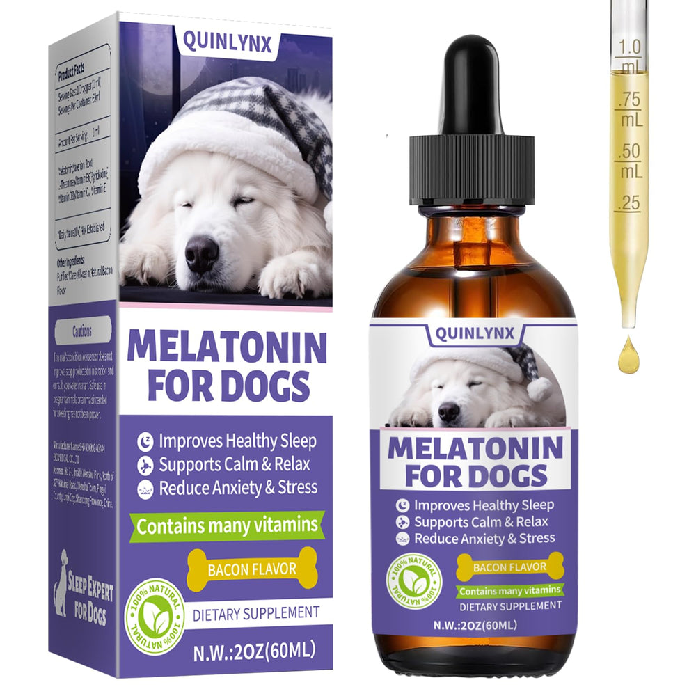 Quinlynx Melatonin for Dogs Day-Night Drops promote calm sleep