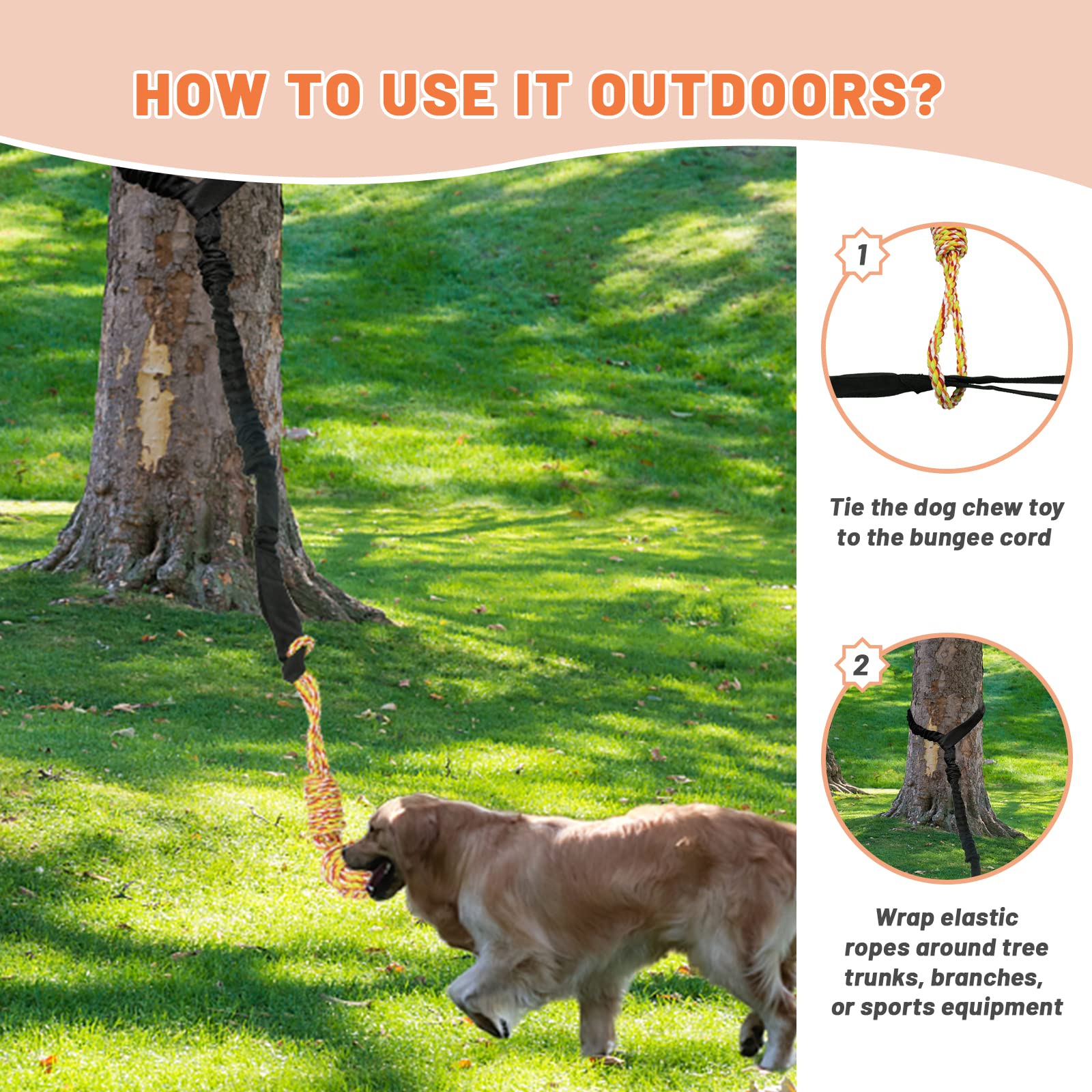 QUJOGA versatile rope toy for indoor and outdoor play and training