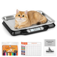 Qulable digital pet growth scale with LED display for precise daily weigh-ins.