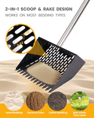 Adjustable length handle with four settings for different heights