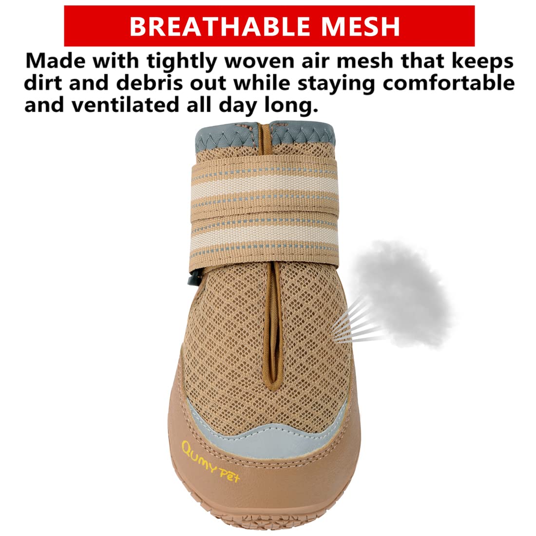 QUMY non-slip sole provides traction on hard floors for confident steps