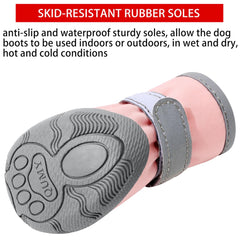 QUMY rubber sole provides traction on slippery floors and pavement.