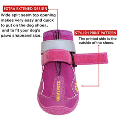 QUMY dog shoes rugged sole for stability on varied terrain