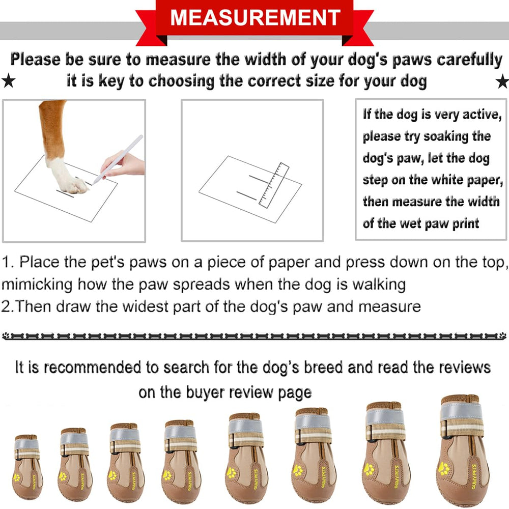 QUMY dog shoes with secure easy-on-off design for hassle-free paw protection.