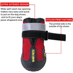 QUMY dog shoes with slip-proof sole for stable indoor and outdoor traction