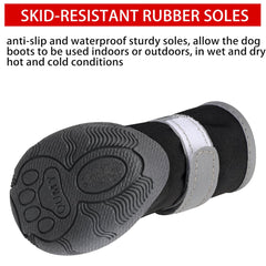 QUMY dog shoes small anti-slip rubber soles provide traction