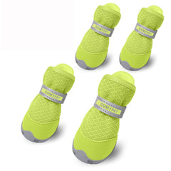 QUMY dog shoes small paw close-up showing breathable mesh protection.