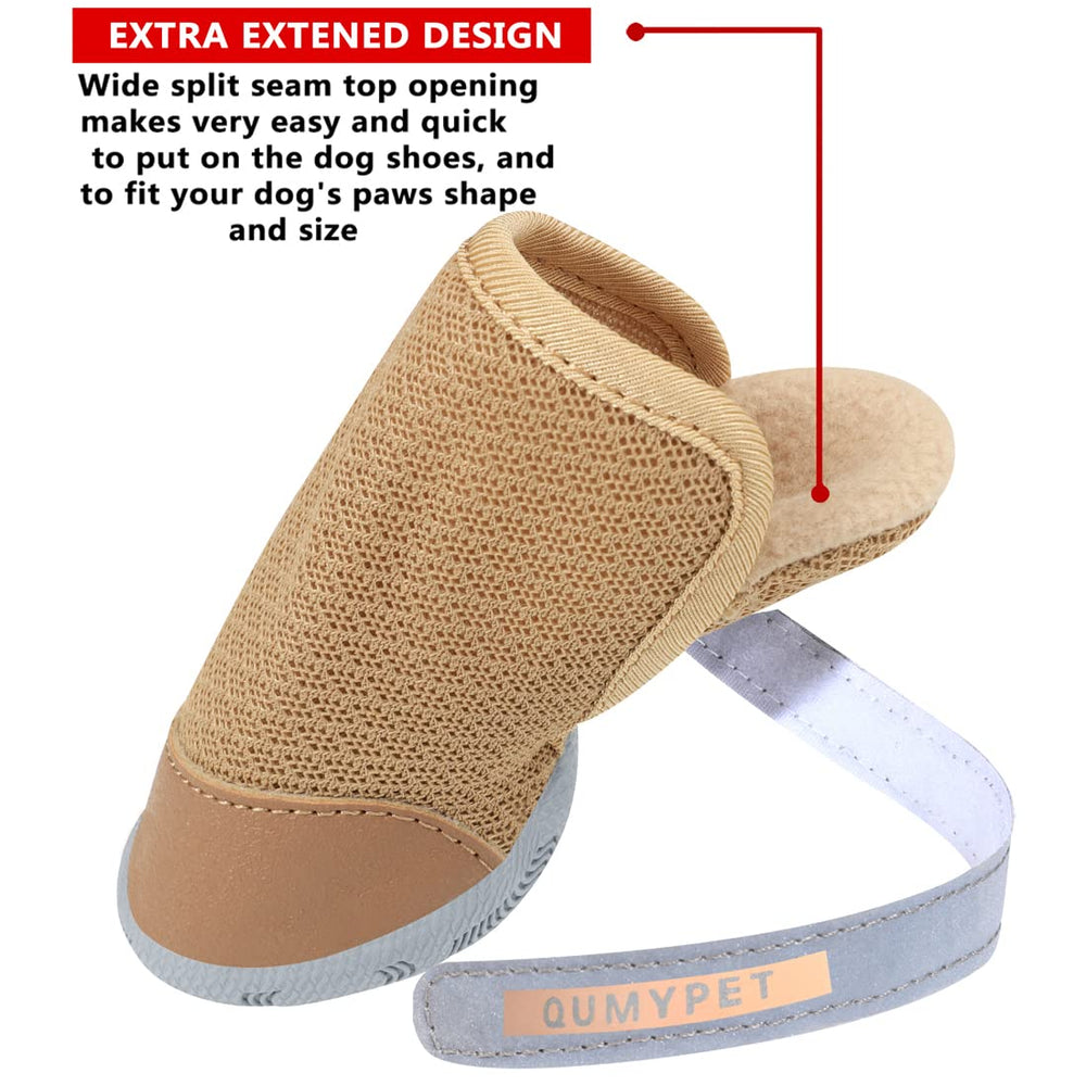 QUMY dog shoes size 2 breathable mesh demonstrates comfortable airflow
