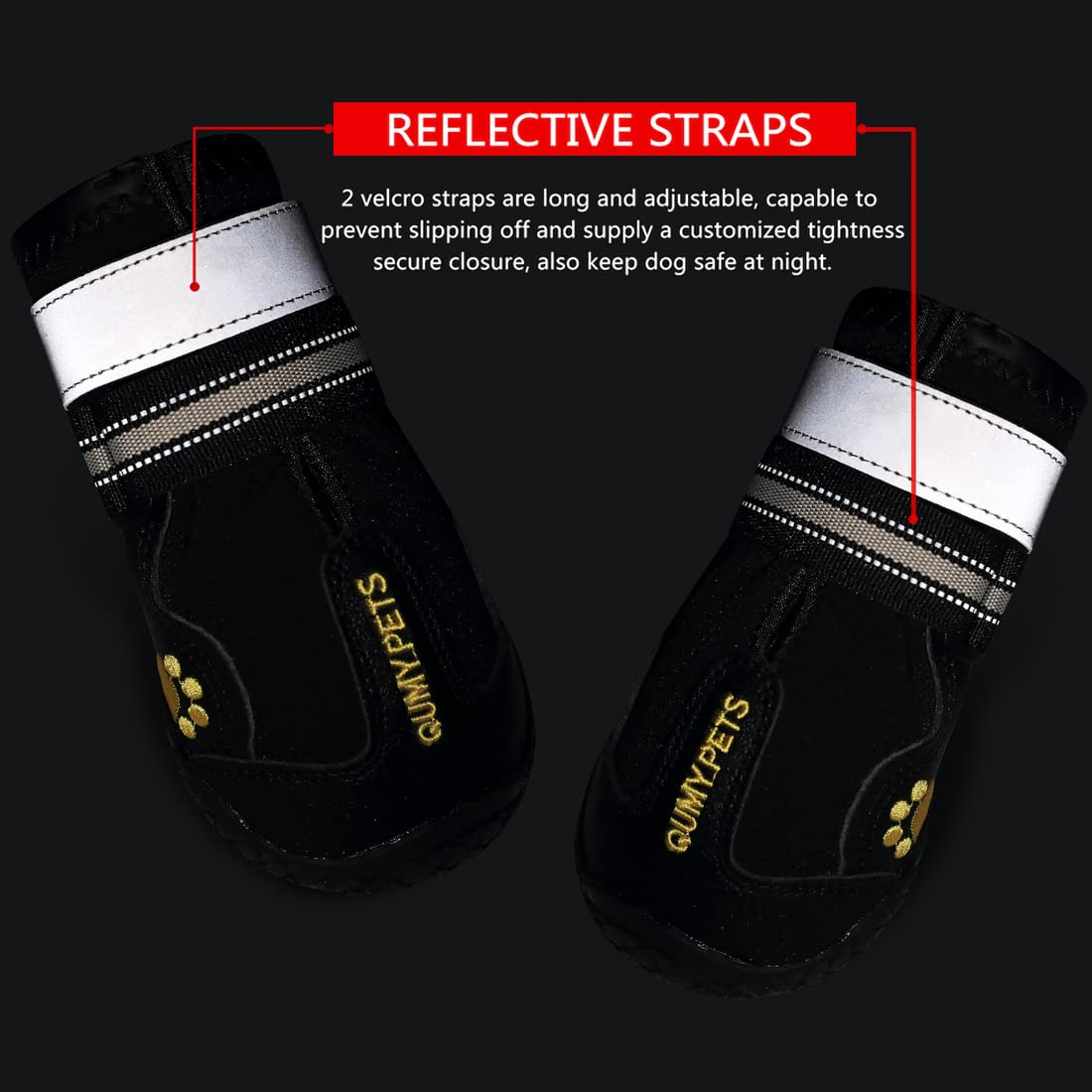 QUMY winter-friendly paw protection for snowy sidewalks and cold outdoor adventures.