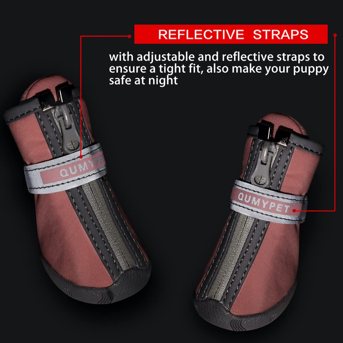 QUMY small dog shoes offering support for older dogs on hard floors.