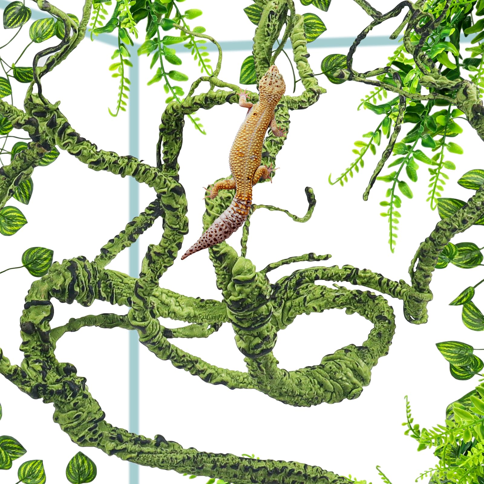 QUOZUO large terrarium hanging plant vines boost vertical enrichment.