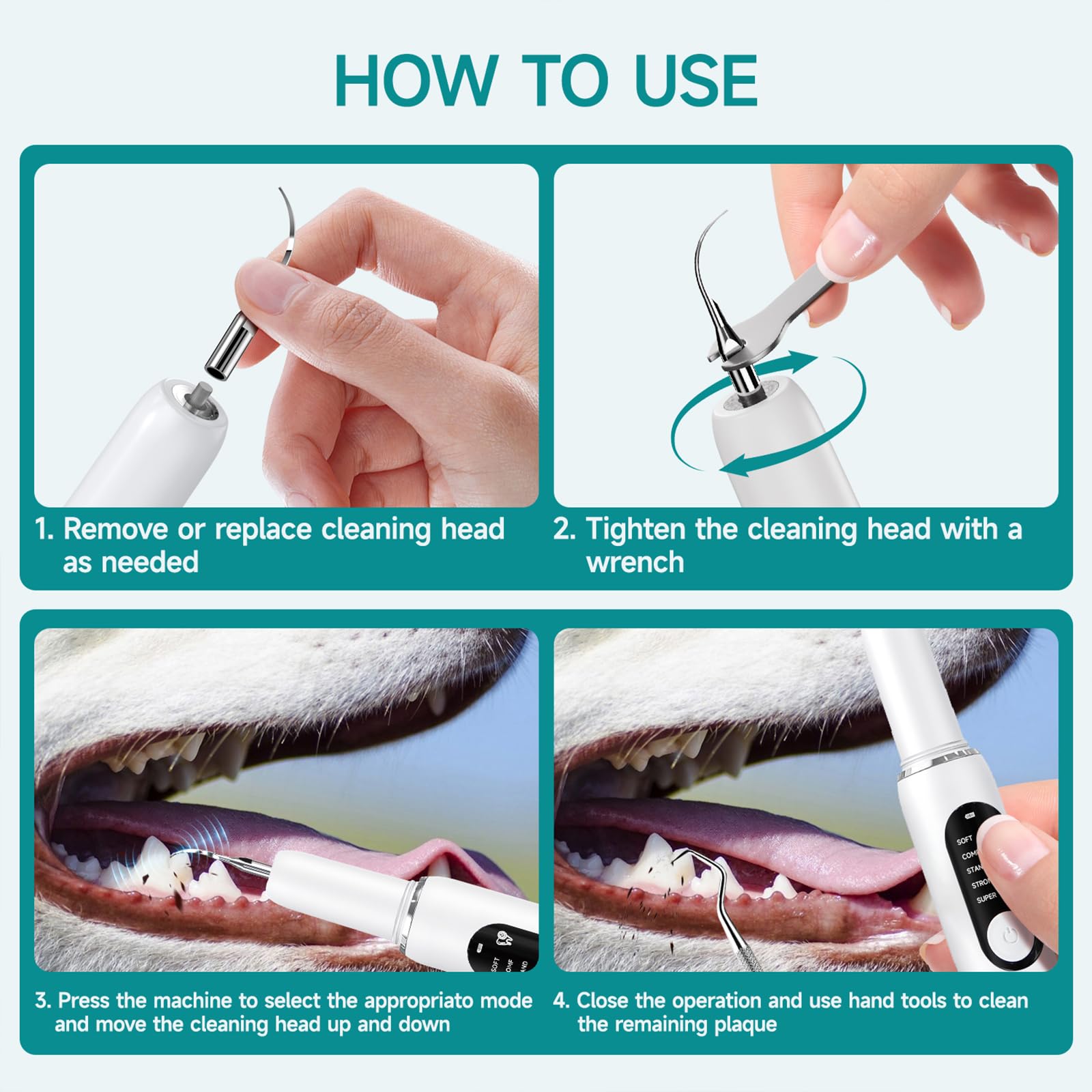 QVKHPCL pet dental care setup for convenient home maintenance
