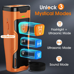 QVNNVQ ultrasonic barking deterrent close-up highlights humane, safe training for dogs