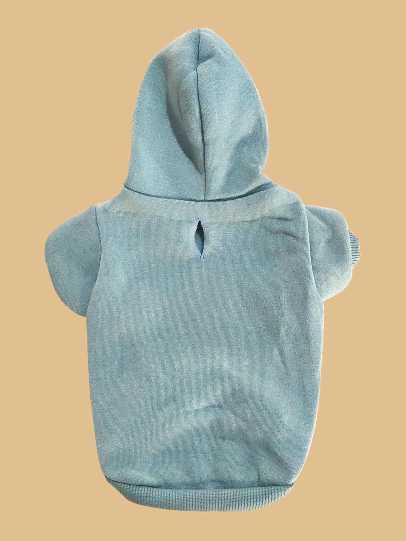 QWINEE Basic hoodie back view emphasizes compact warmth for small dogs.