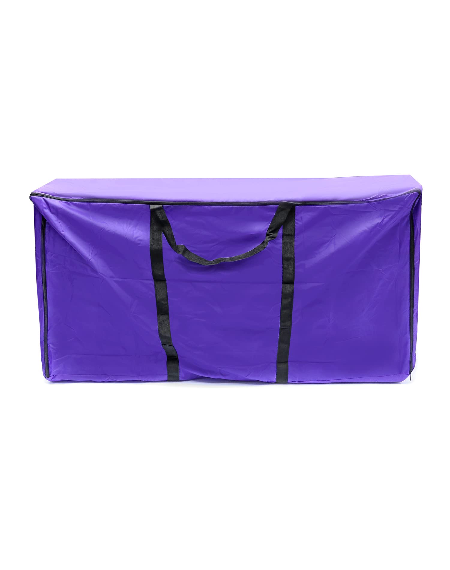 QWORK Hay Bale Storage Bag open zipper facilitates easy access to a large bale.