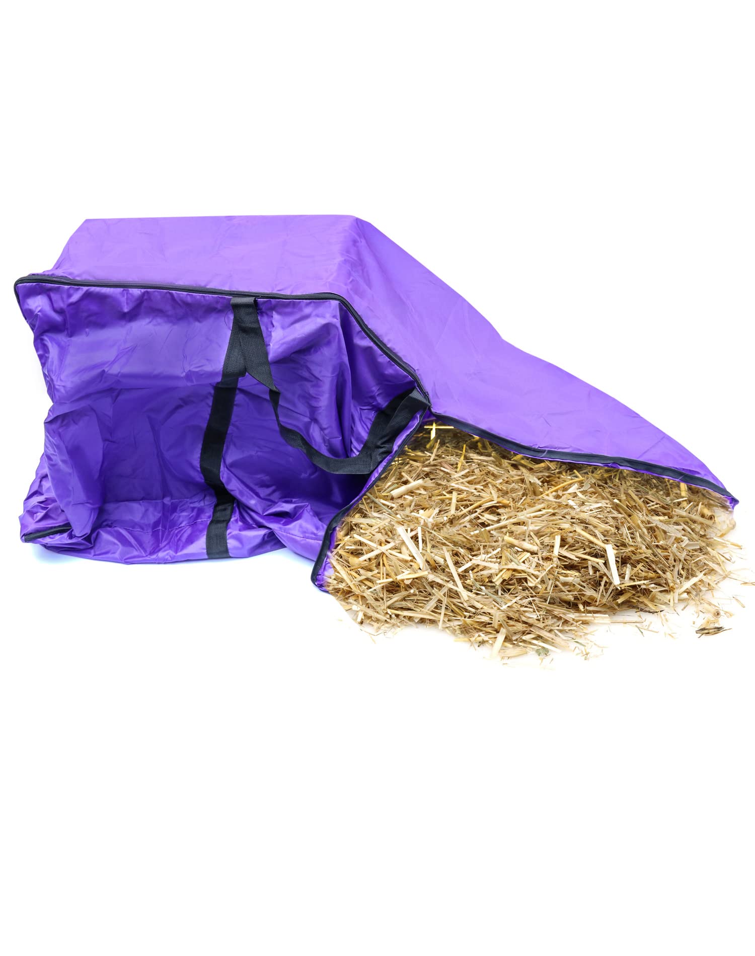 QWORK water-resistant 420D fabric protects hay in sheds.